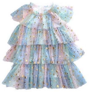 Toddler girls party dress. Brand new with tags. Multi color with star design